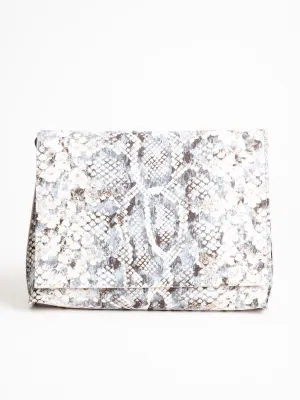 strappy foldover - pashminia snakeprint