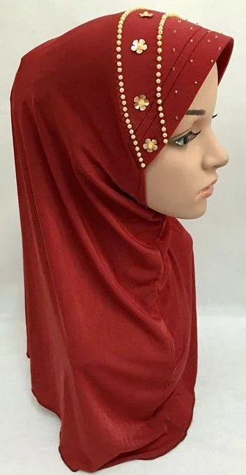 Summer LightWeight Lycra Slip-on Muslim Hijab Islamic Scarf Shawls