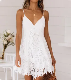 Thalia - Lace-Trimmed Summer Dress