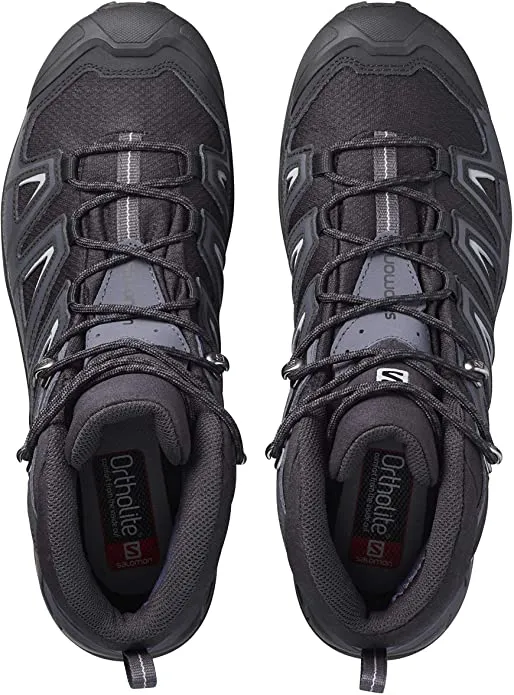 These Show Light Use, includes box! Salomon Men's X Ultra 3 Mid GTX Trail Running Shoe in Black/Grey! Sz 8.5! Retails $190 