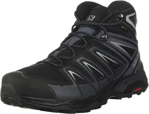 These Show Light Use, includes box! Salomon Men's X Ultra 3 Mid GTX Trail Running Shoe in Black/Grey! Sz 8.5! Retails $190 