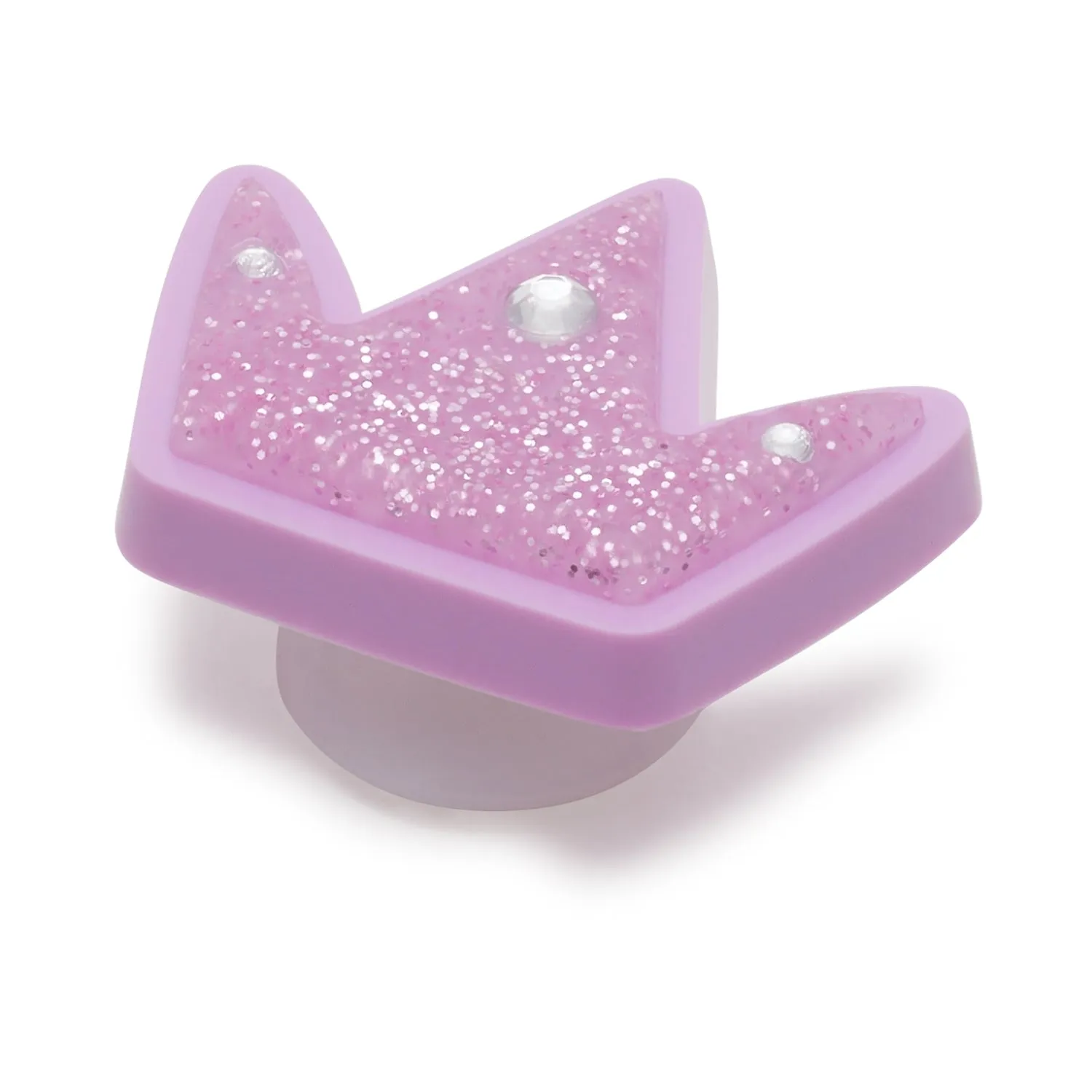 Tiny Purple Glitter Crown Jibbitz