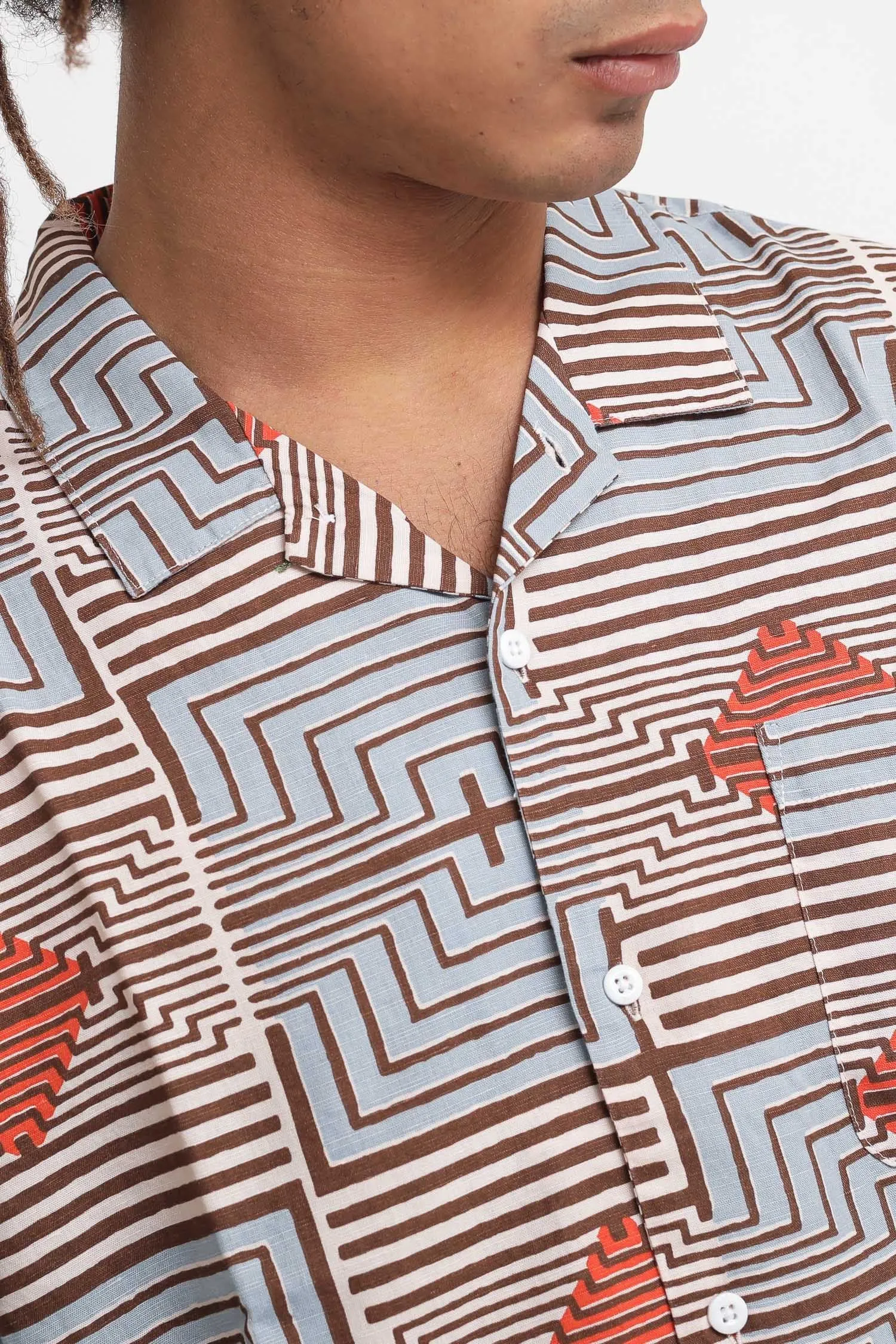 Towns Woven SS - Pink Clay Multi