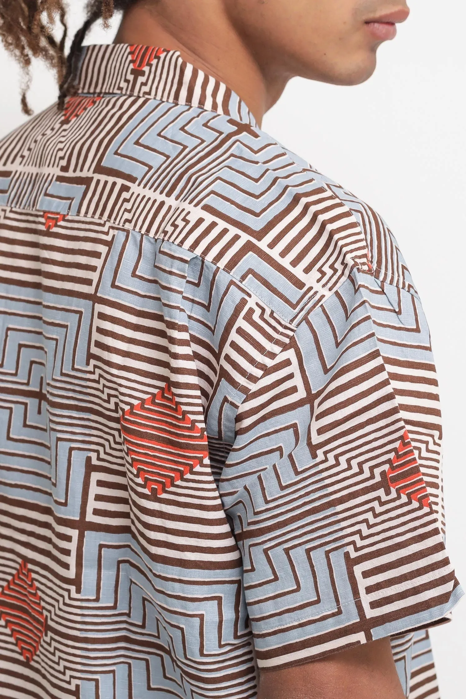 Towns Woven SS - Pink Clay Multi
