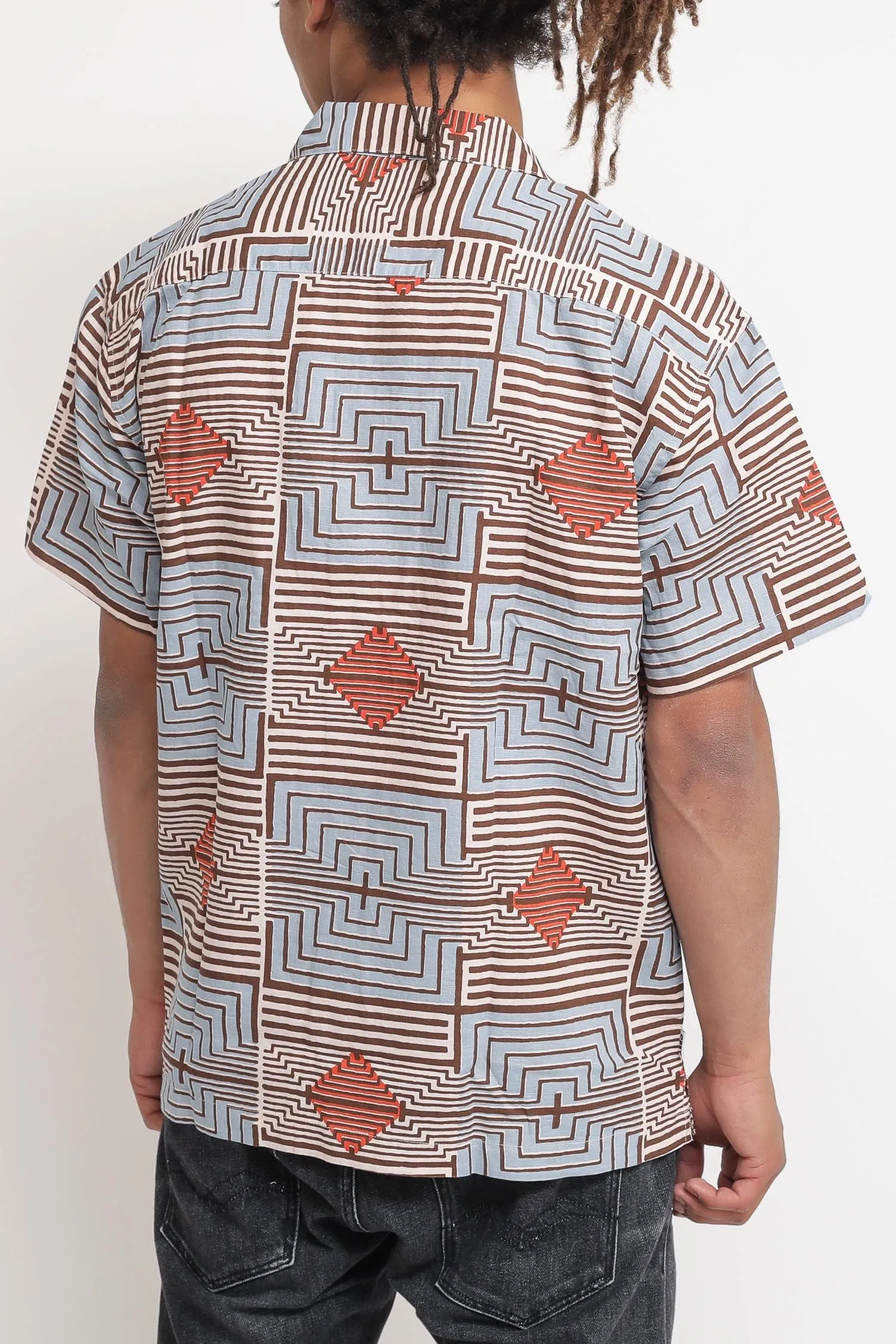 Towns Woven SS - Pink Clay Multi