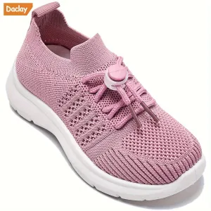 Trendy Woven Knit Breathable Sneakers, FS
