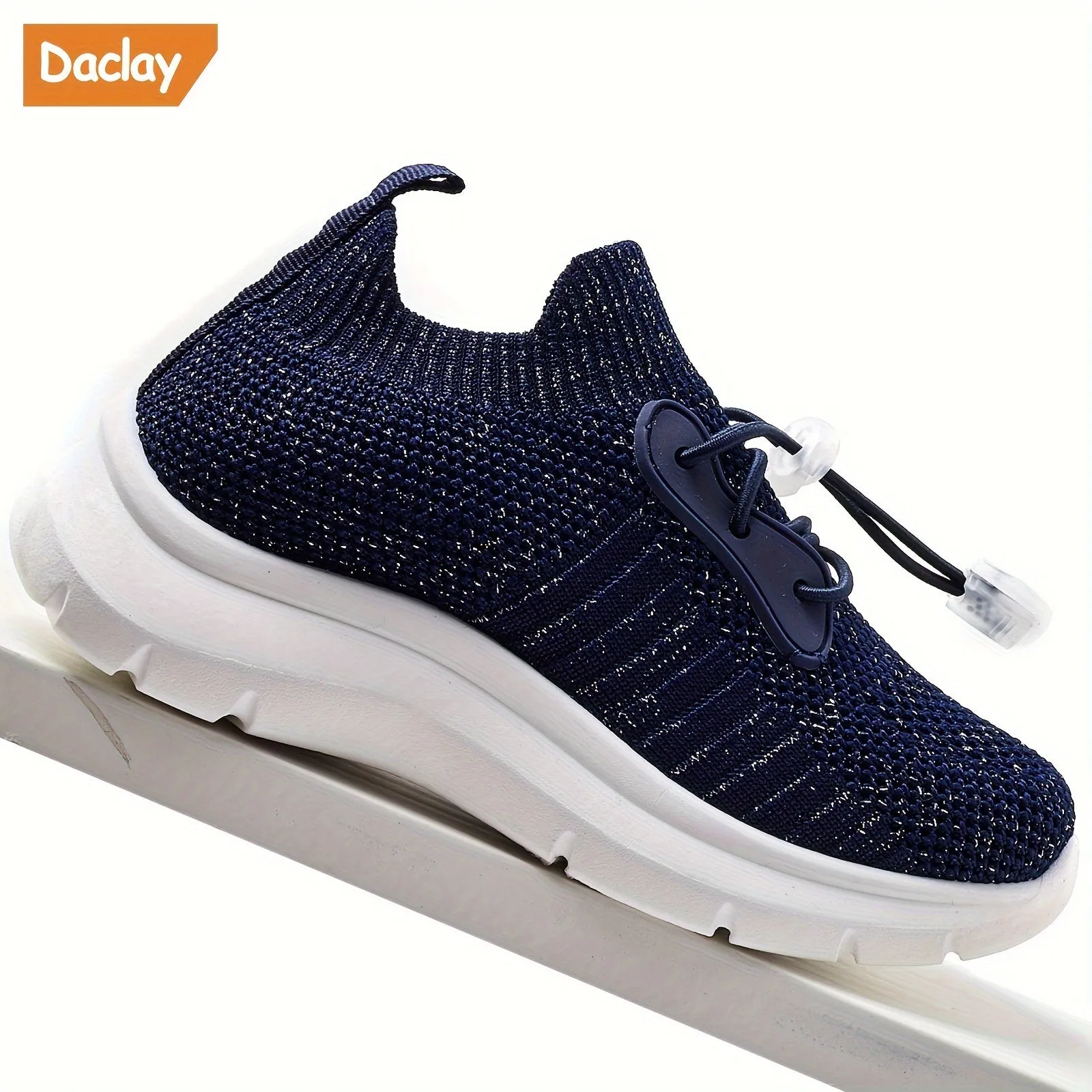 Trendy Woven Knit Breathable Sneakers, FS