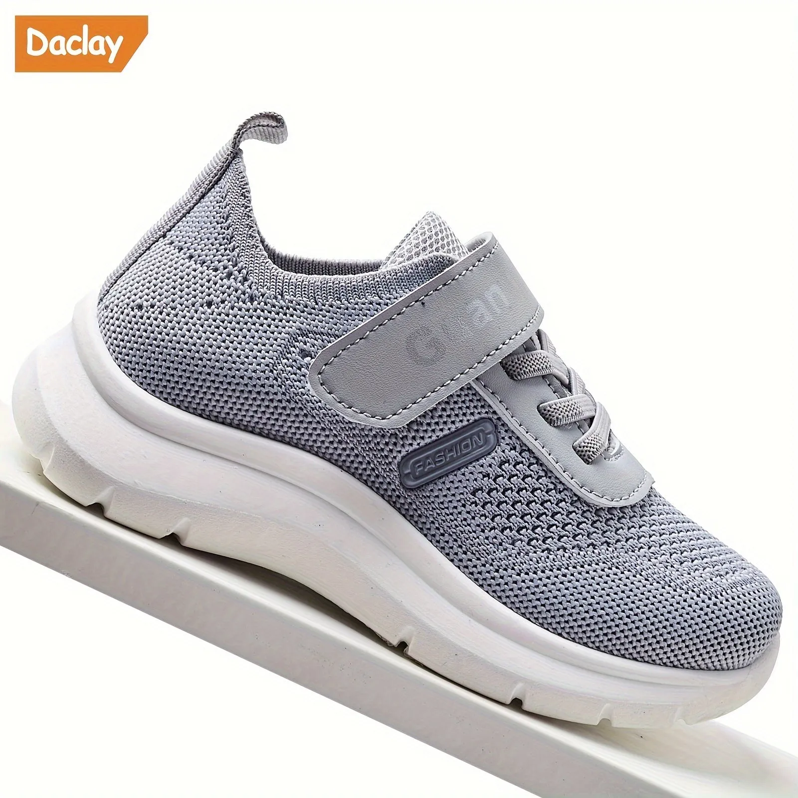 Trendy Woven Knit Breathable Sneakers, FS