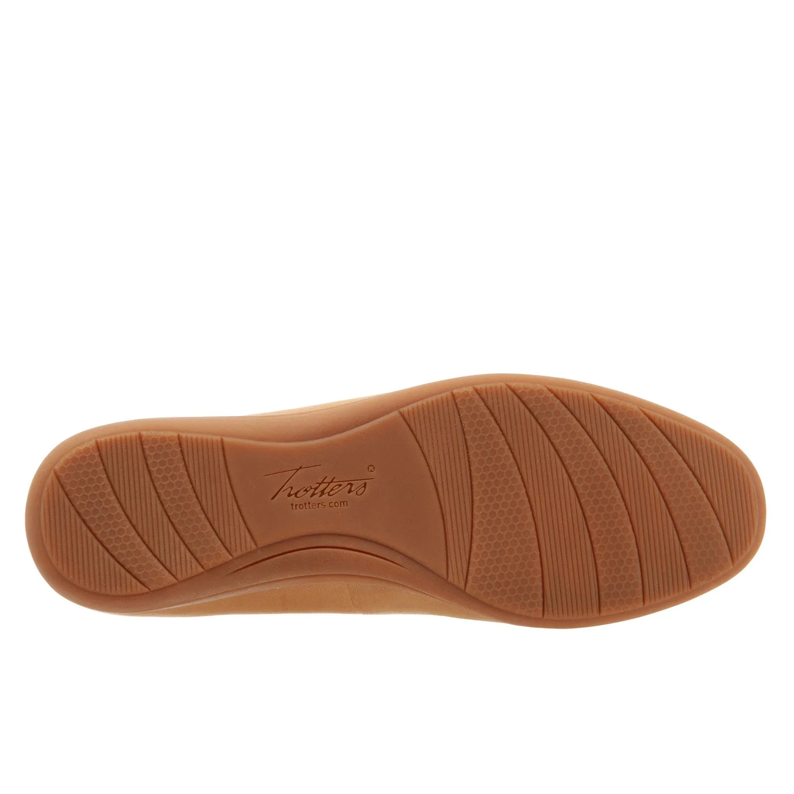 Trotters Darcey T1904-253 Womens Brown Extra Wide Ballet Flats Shoes