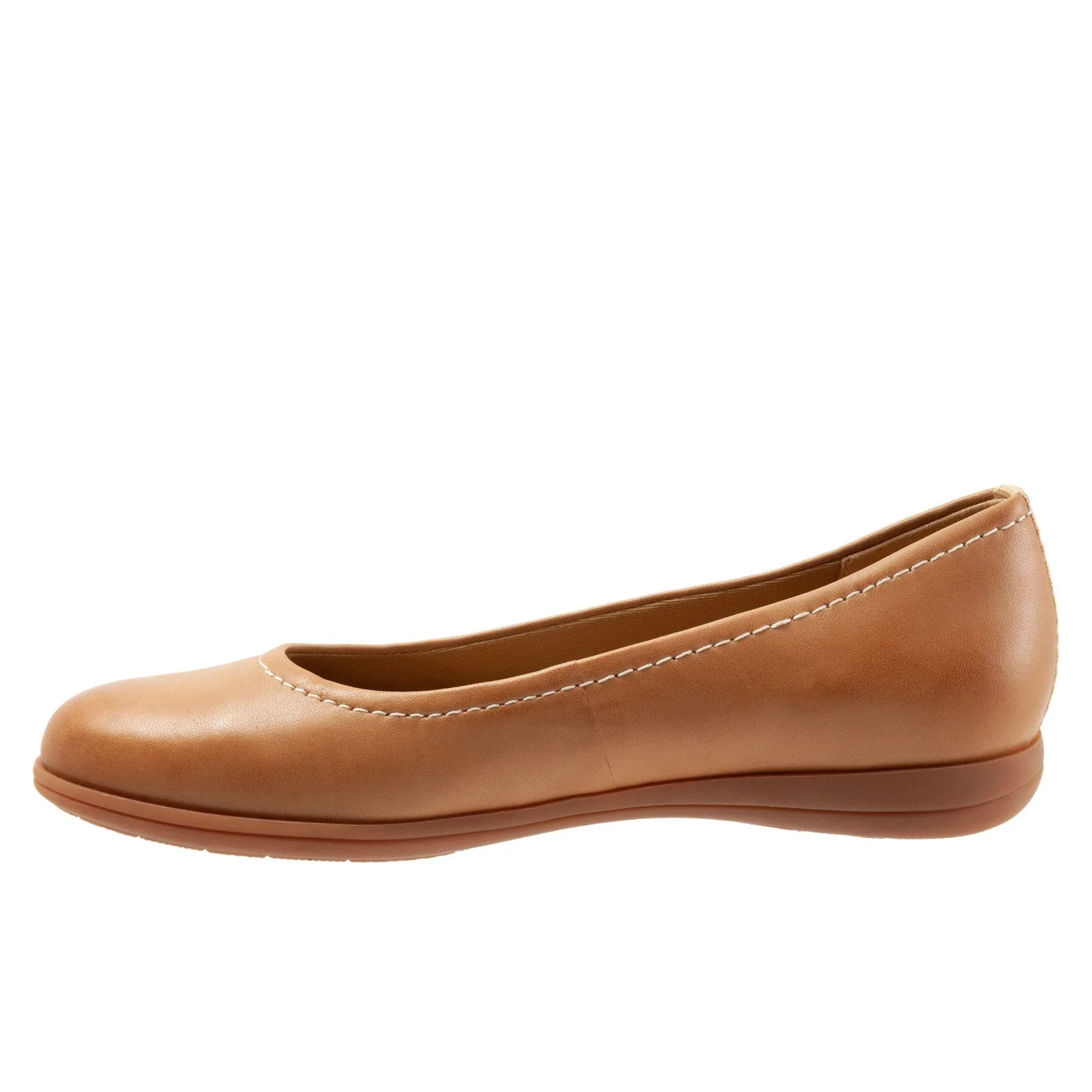 Trotters Darcey T1904-253 Womens Brown Extra Wide Ballet Flats Shoes