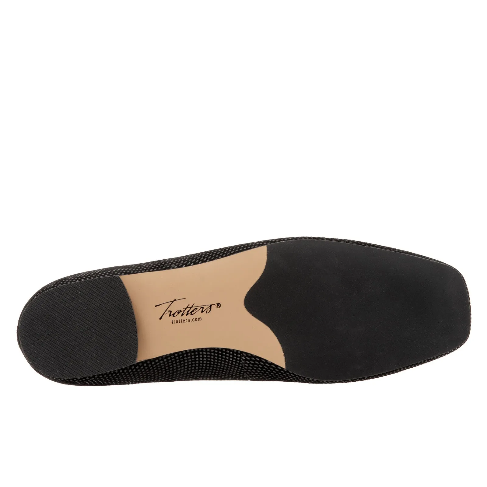 Trotters Honor T2057-004 Womens Black Narrow Leather Ballet Flats Shoes