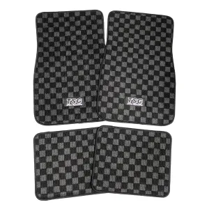 TSG Chequered Floor Mats - Grey
