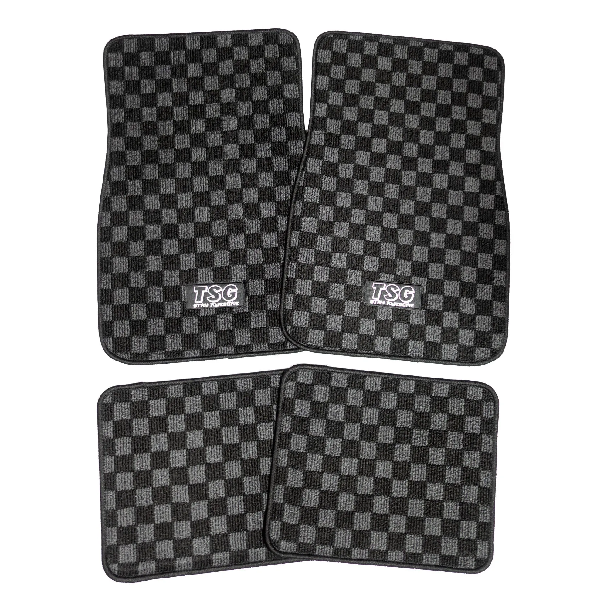 TSG Chequered Floor Mats - Grey