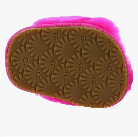 UGG TODDLER FLUFF YEAH ROCK ROSE SLIDES 6