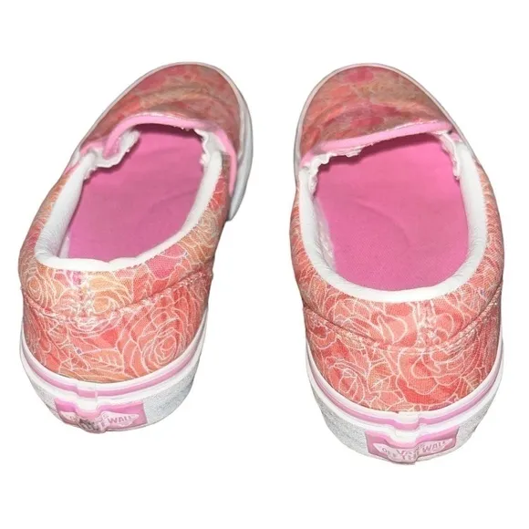 VANS KIDS CLASSIC SLIP ON PINK ROSE FLORAL 1