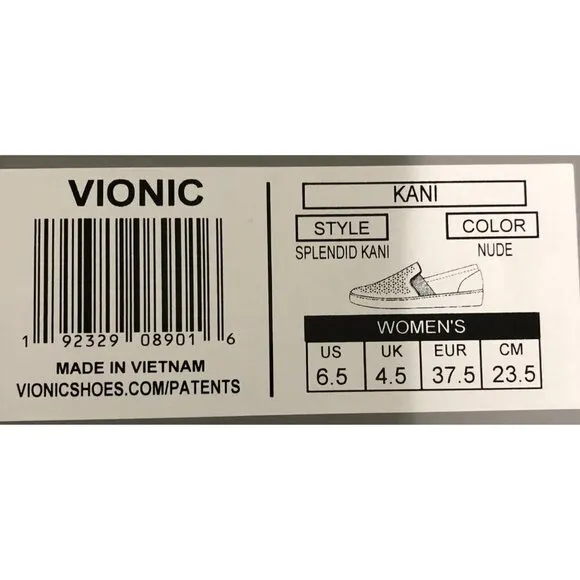 Vionic Womens Size 6.5 Splendid Kani Slip On Loafer Perforated Suede Neutral Tan