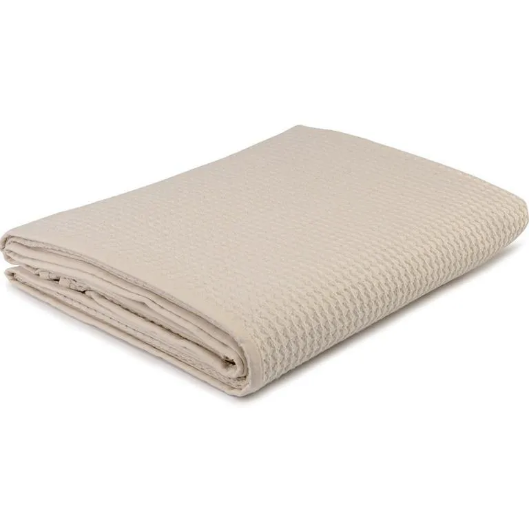 Waffle Woven Bedspread - Cream