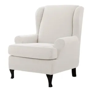 Waterproof Sloping Arm Back Chair Cover Elastic Armchair Wingback Wing Sofa Back Chair Cover Stretch Protector