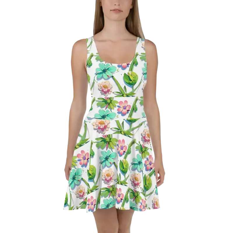 Wild Flowers Skater Dress Radiates Vibrant Style