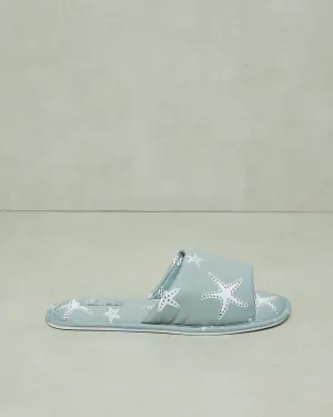 Women Mint Printed Slipper