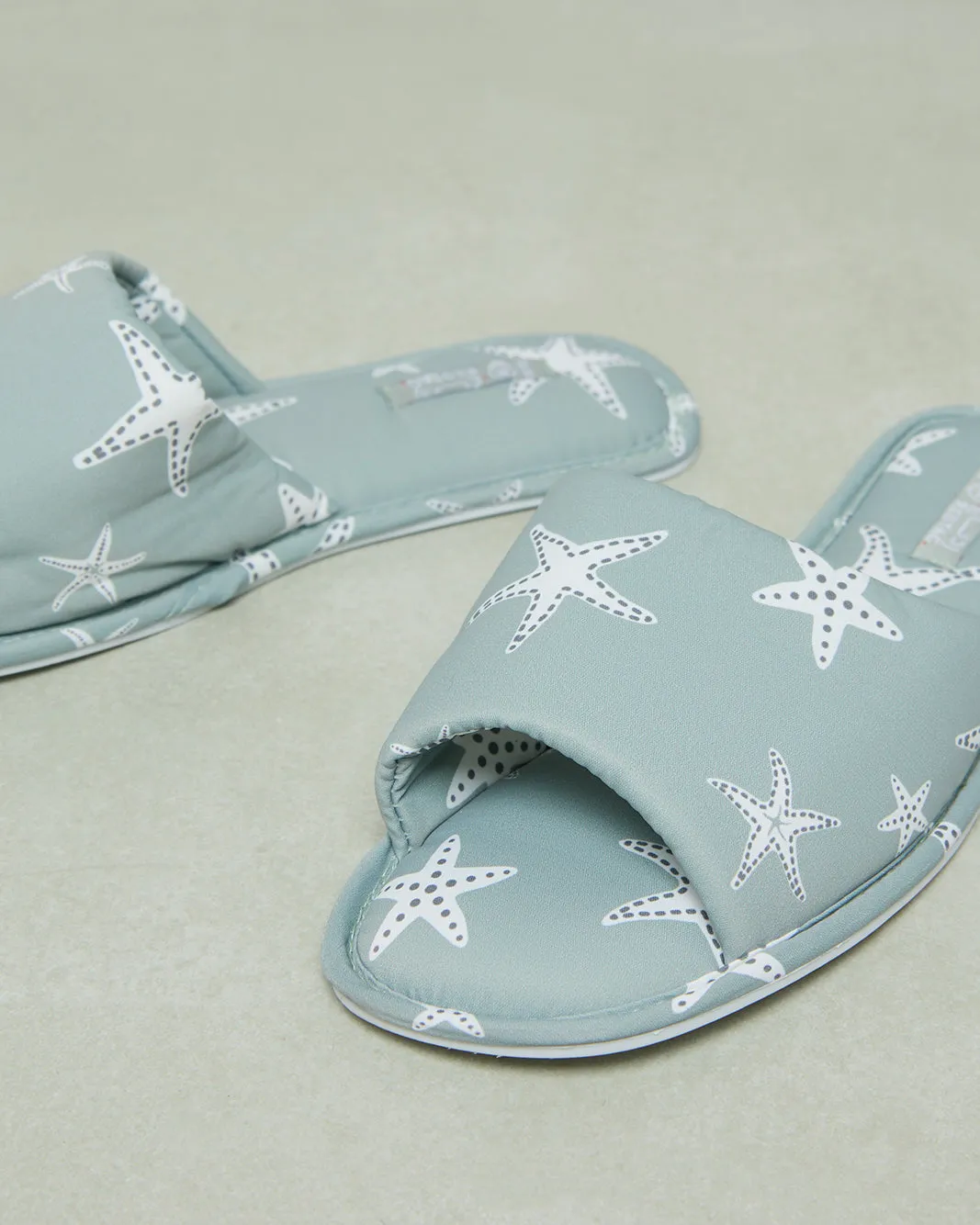 Women Mint Printed Slipper
