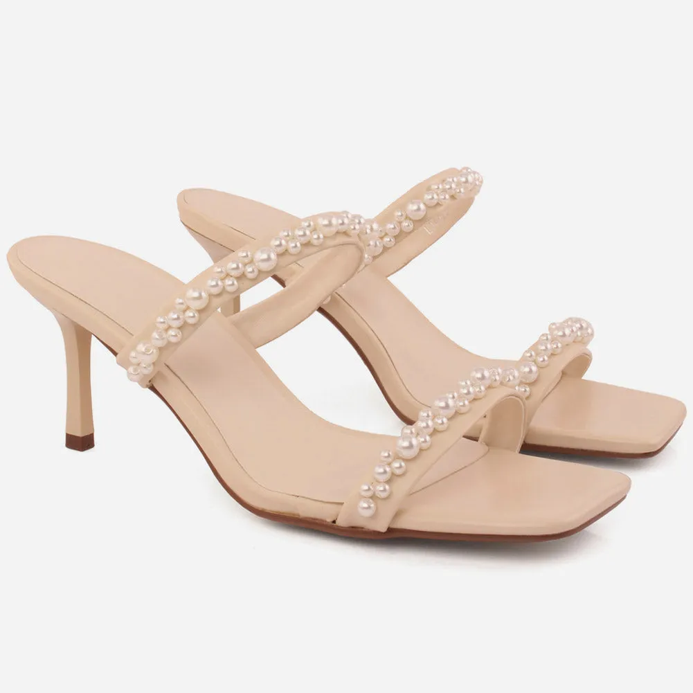 Women "Lindwi" chic sprakling Slip On Sandals