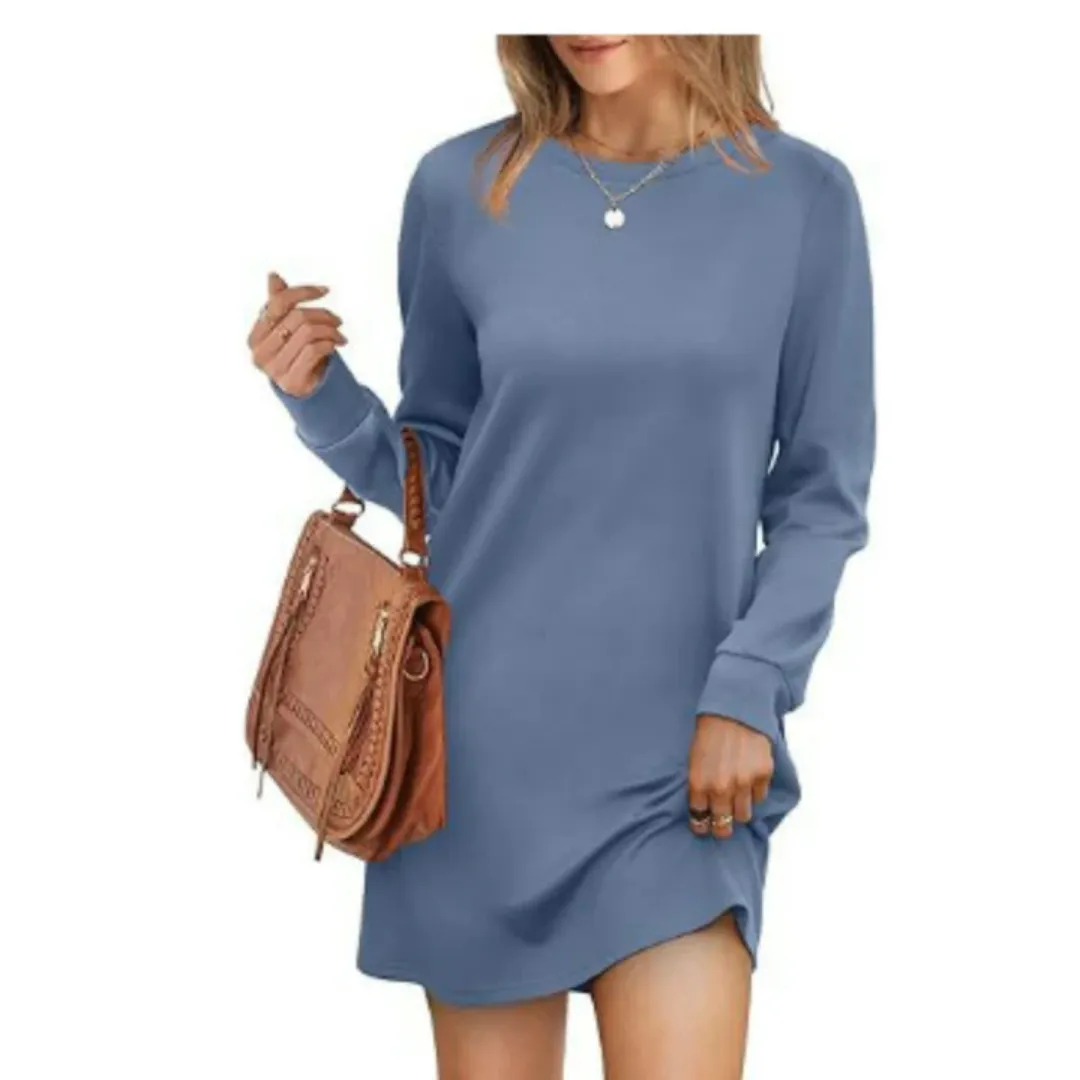 Women's Casual Long Sleeve A Line Dress | Mini