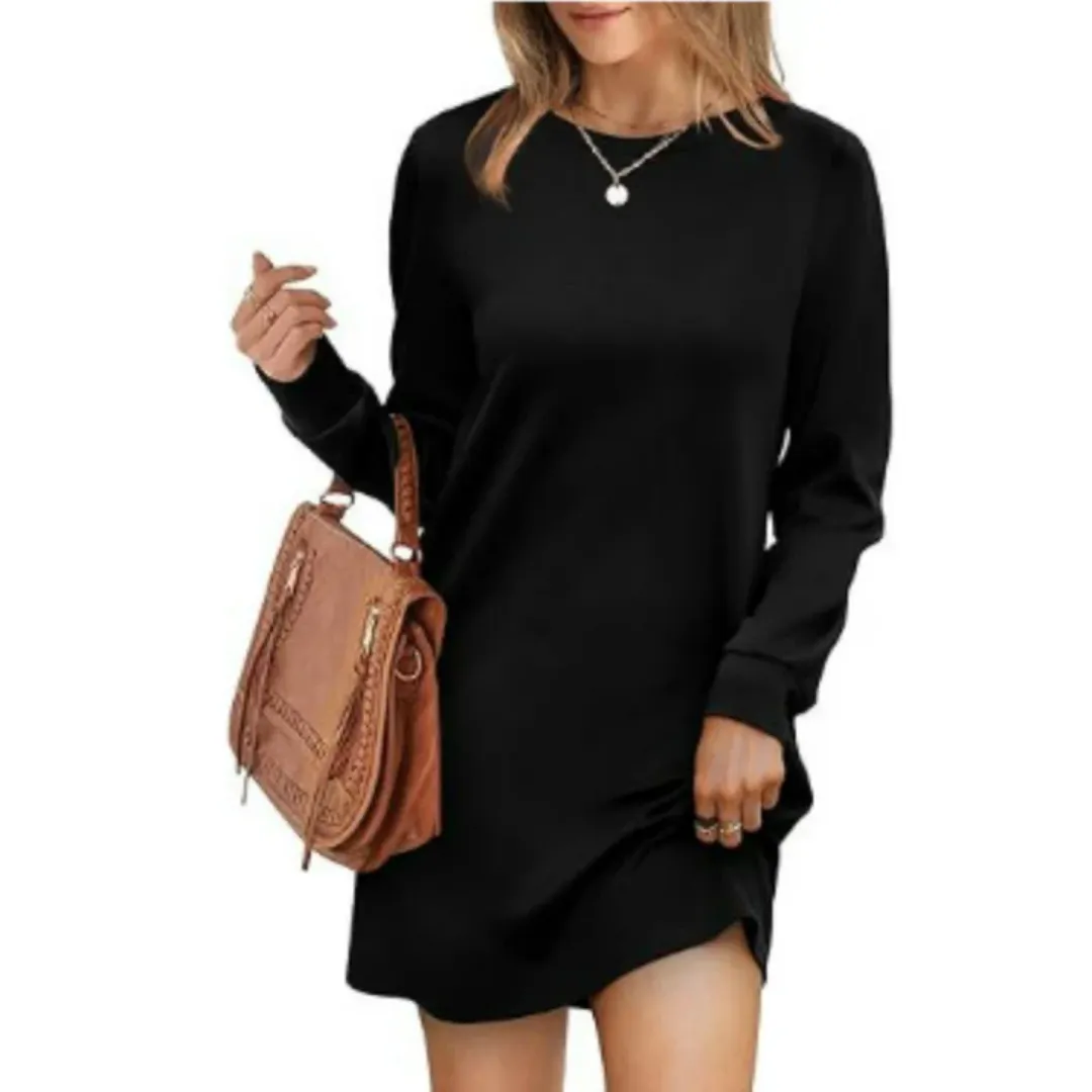 Women's Casual Long Sleeve A Line Dress | Mini