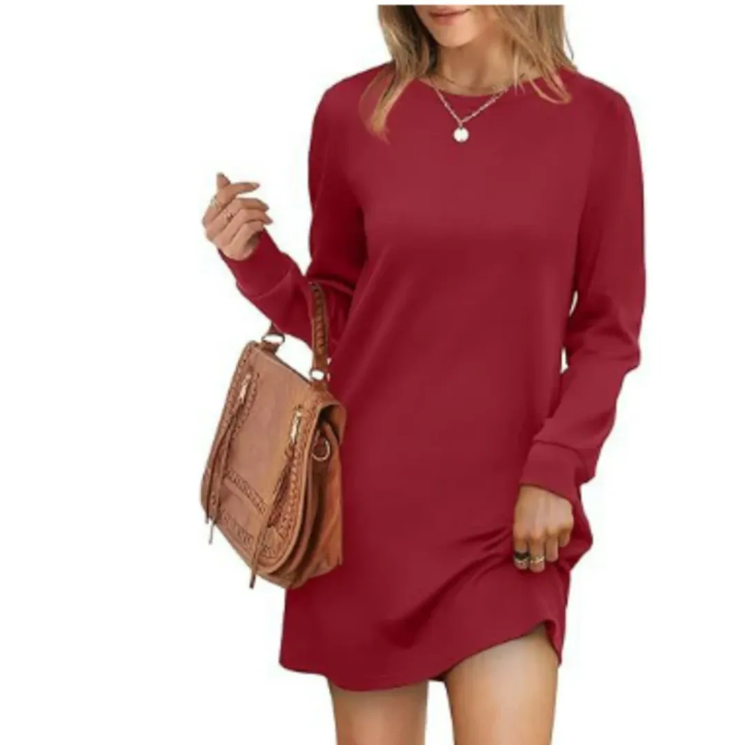 Women's Casual Long Sleeve A Line Dress | Mini
