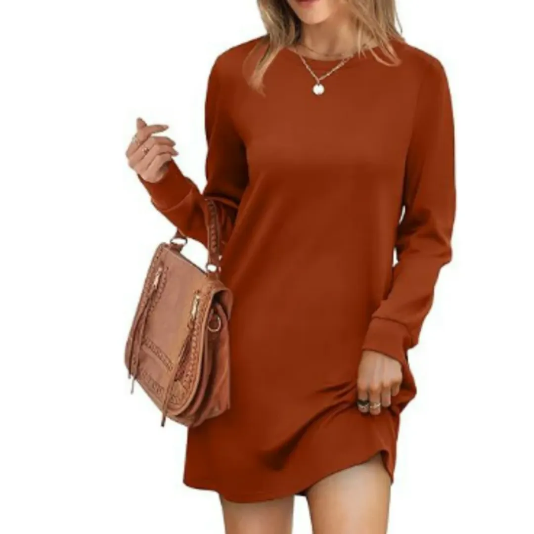 Women's Casual Long Sleeve A Line Dress | Mini