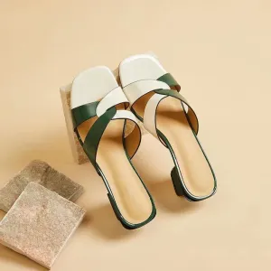 Women's French Fashion Sandals – Chic Thick-Soled Slip-On Slippers for Elegant Style