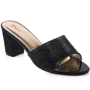 Womens ‘Nisea’ Decorated Heeled Slippers