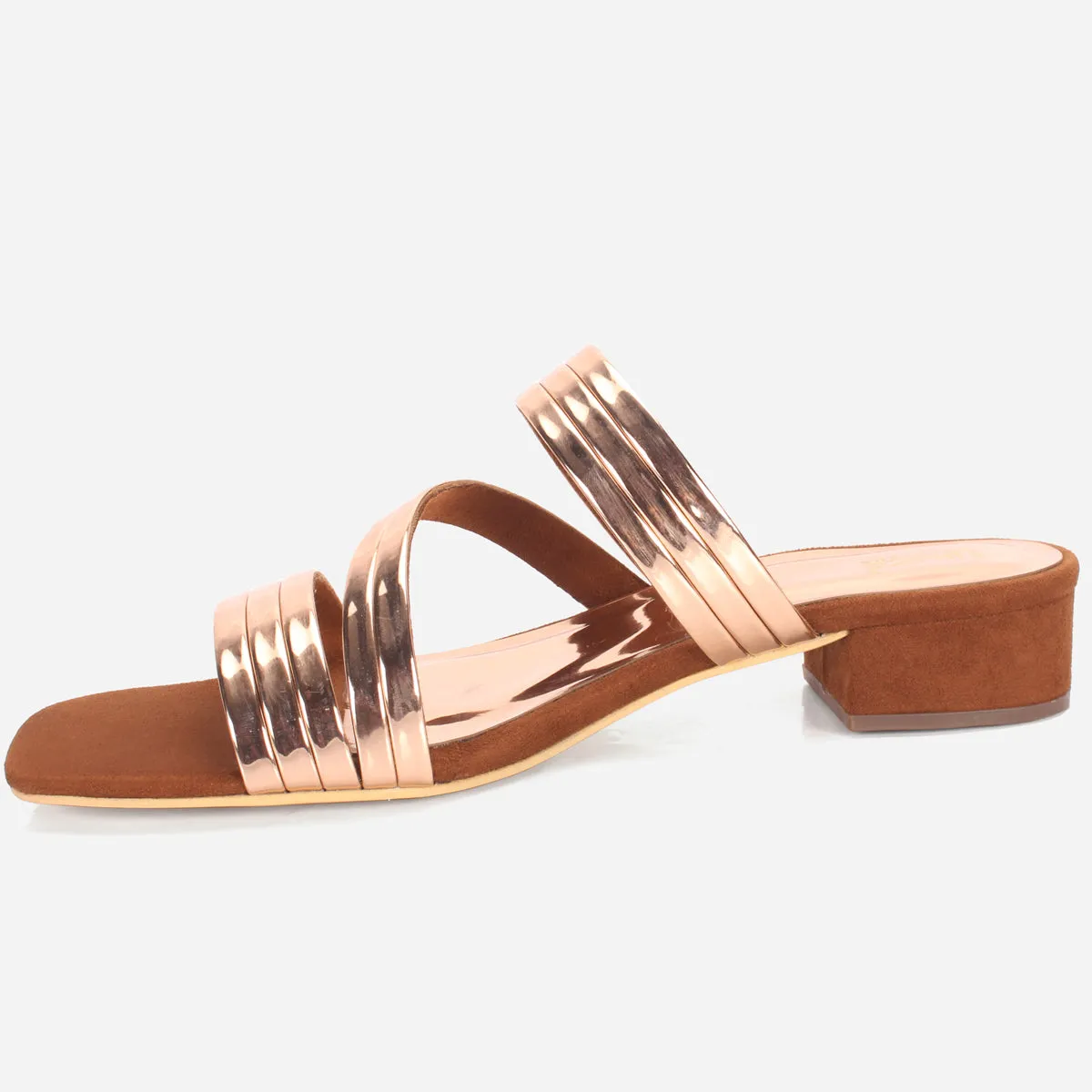 Womens "GIANA" Shimmery Summer Flat Slippers