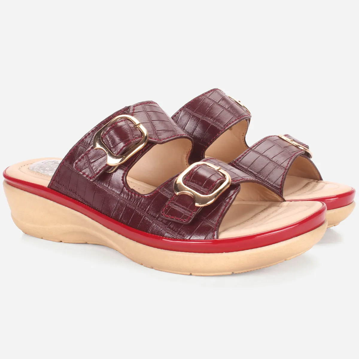Womens "ZITOPA" Comfy Everyday Casual Wedge Slippers