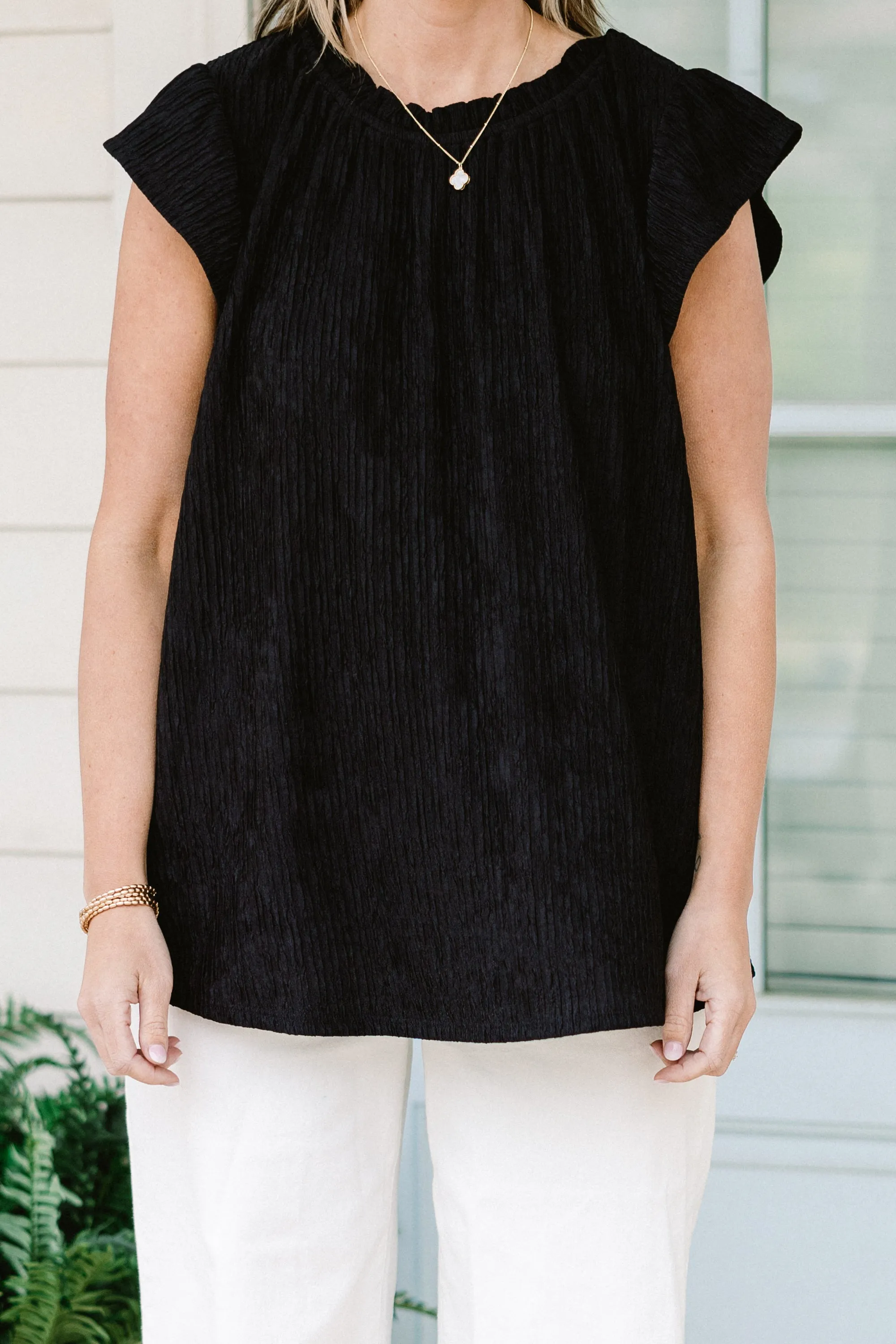 Worth My While Top, Black