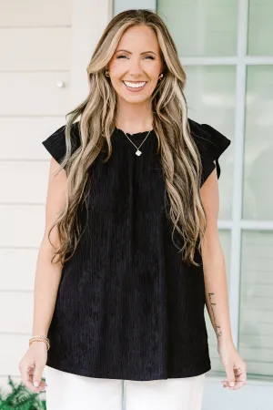 Worth My While Top, Black