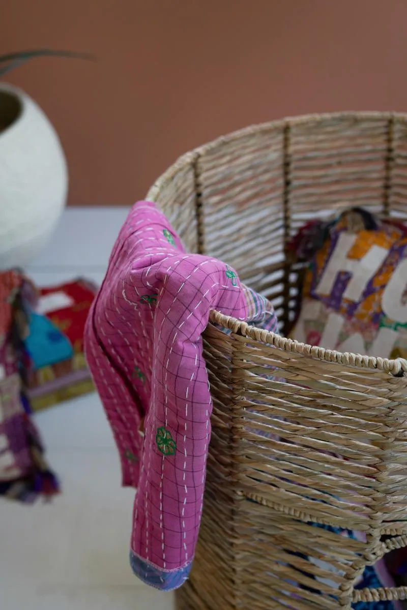 Woven Seagrass House Basket with Lid
